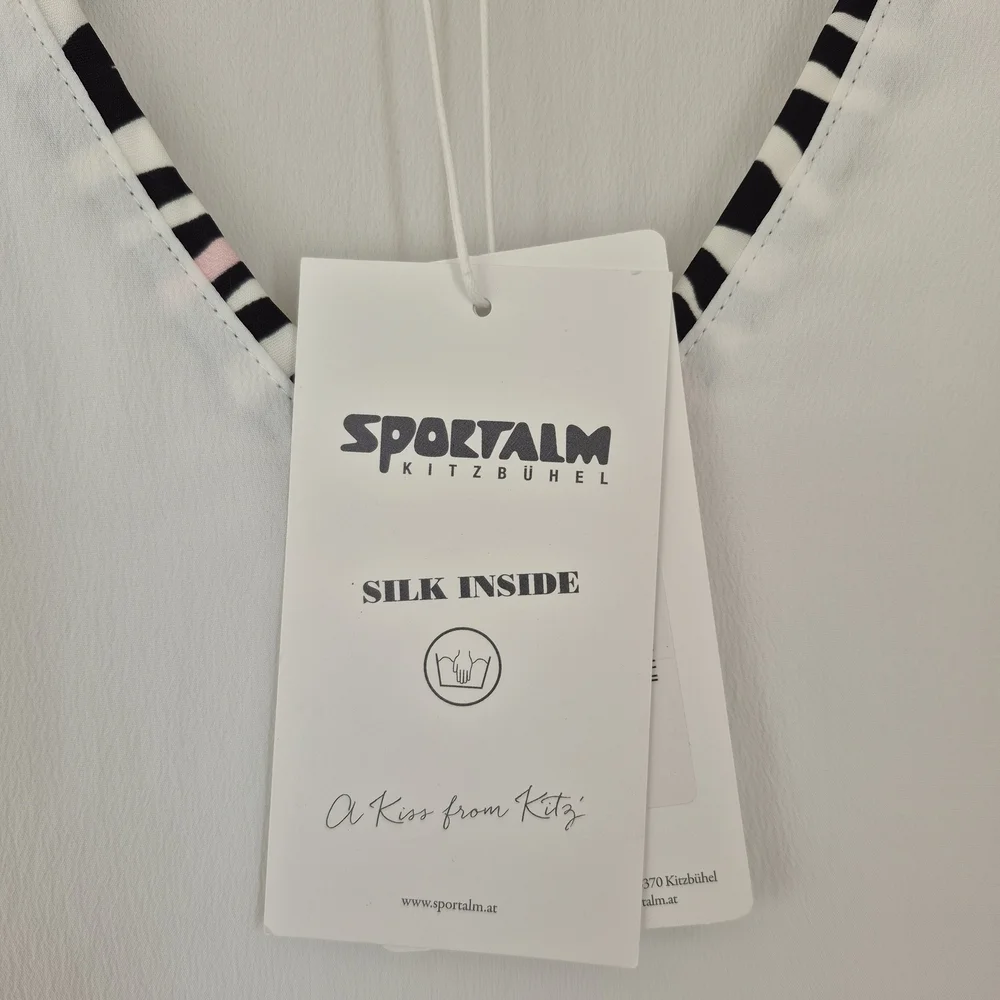 Sportalm White V-neck Multilayer Tunic Blouse NEW - Picture 10 of 11